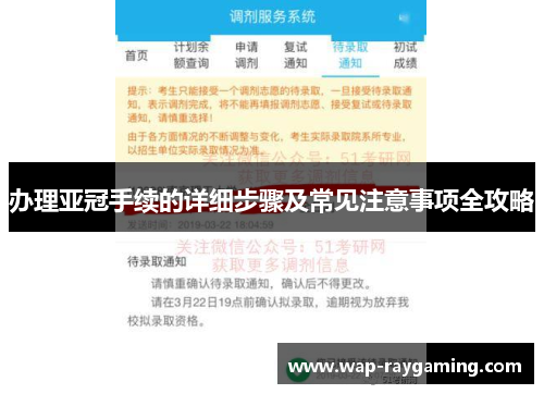 办理亚冠手续的详细步骤及常见注意事项全攻略